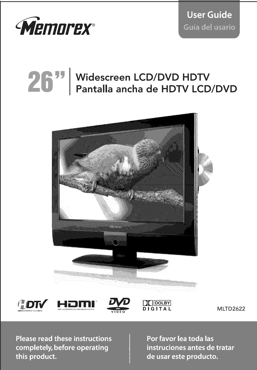 Memorex MLTD2622 TV/DVD Combo Owner's Manual | Manualzz