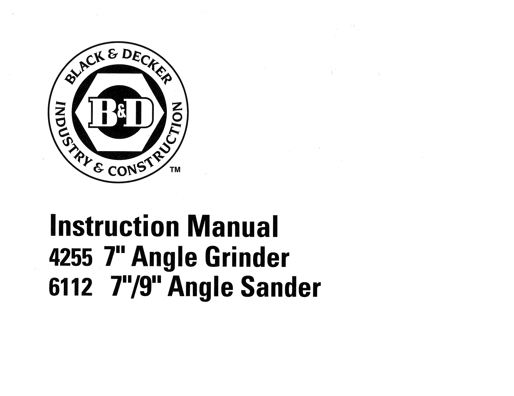 Black Decker 4255 Angle Grinder Owner s Manual Manualzz