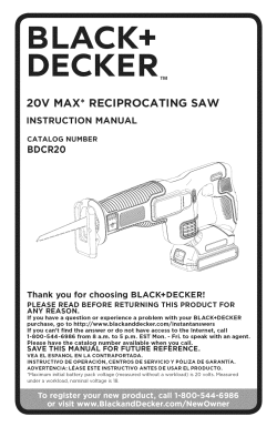 BLACK DECKER BDCR20 Owner s manual User manual manualzz