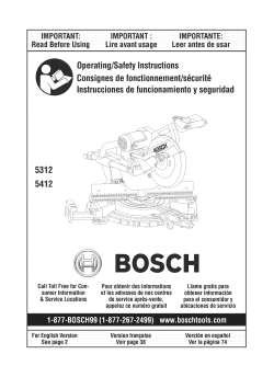 Bosch 5312 Owner s manual User manual manualzz