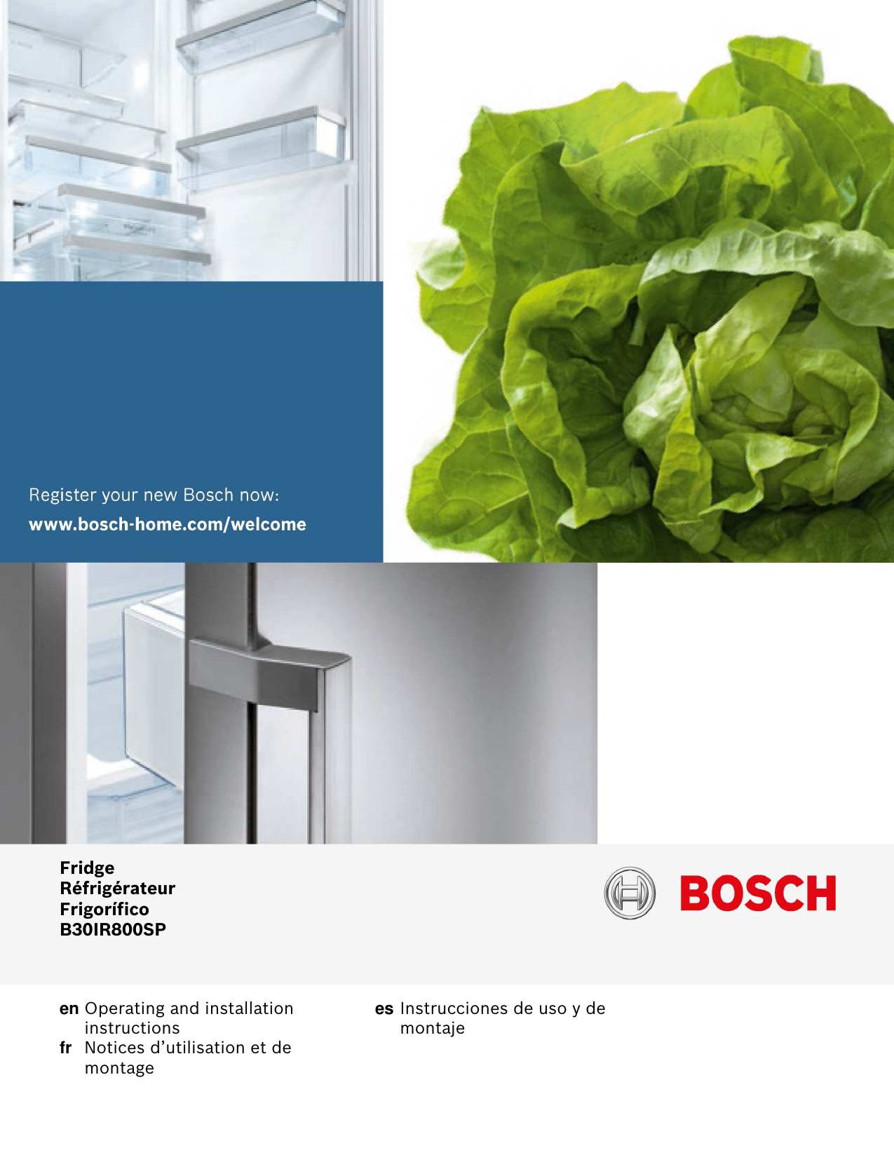 Bosch B30IR800SP/01 Refrigerator Owner's Manual Manualzz