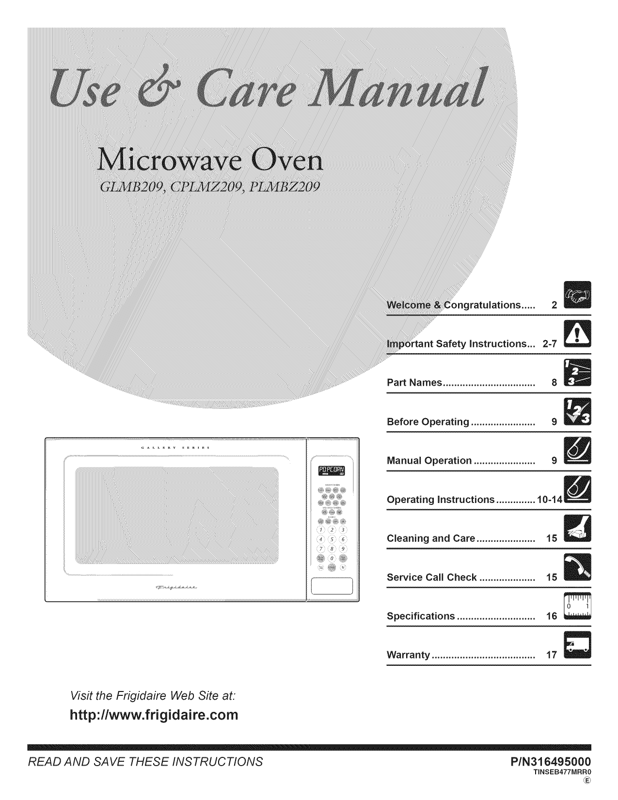 Frigidaire Gallery Microwave Owners ManualBestMicrowave