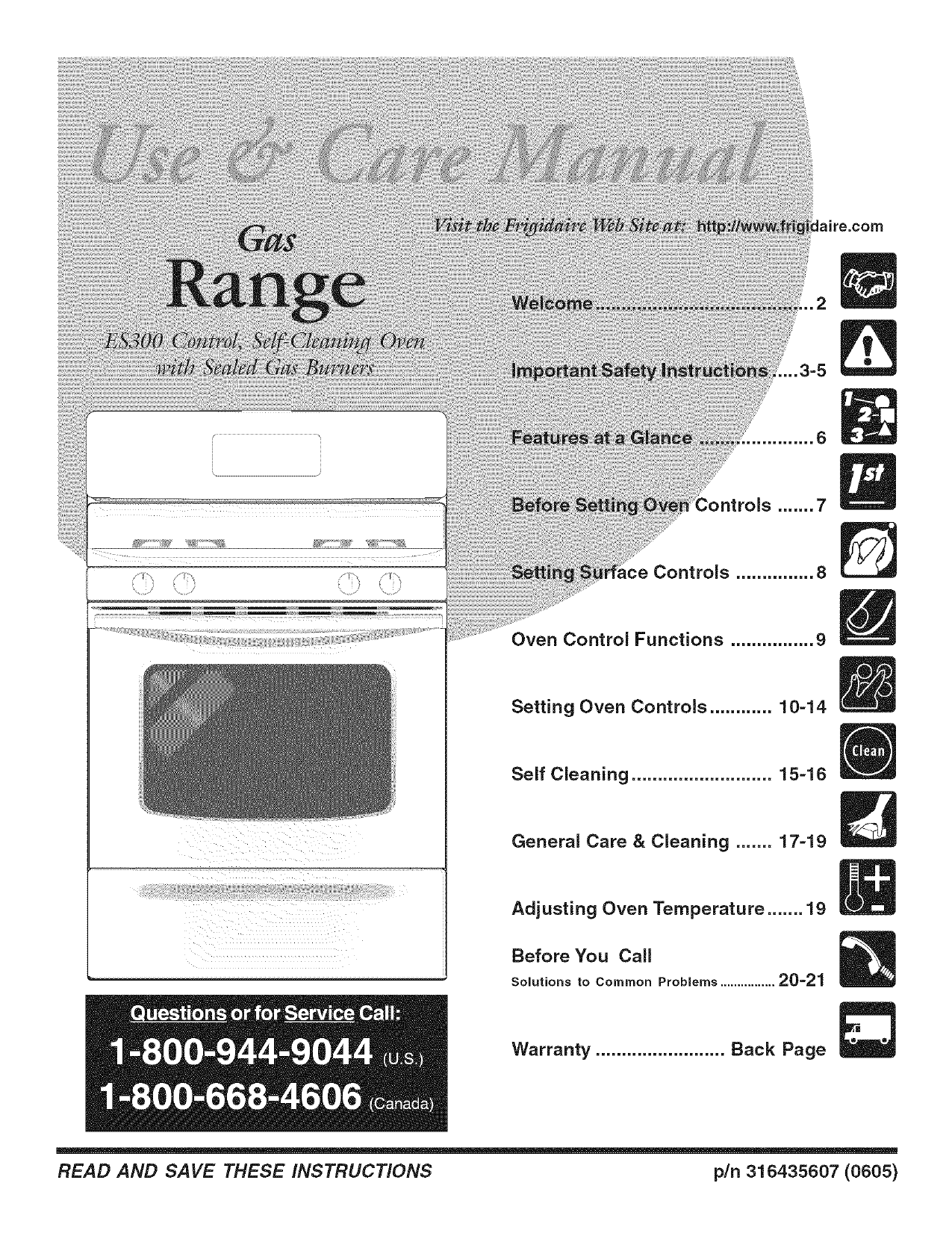 Frigidaire CFGF368GSA Gas Range Owner's Manual Manualzz