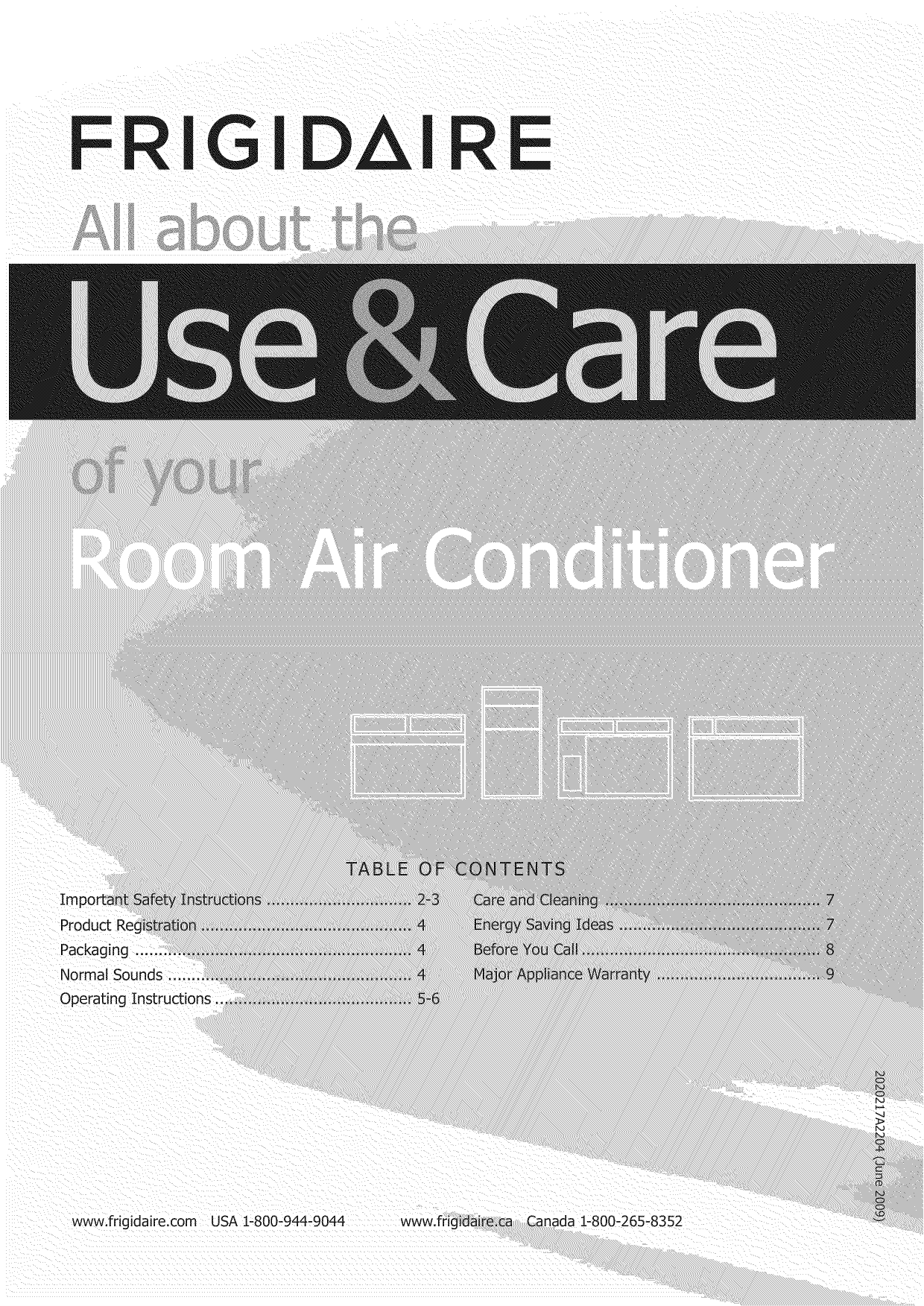 Frigidaire CRA126CT112 Room Air Conditioner Owner's Manual Manualzz