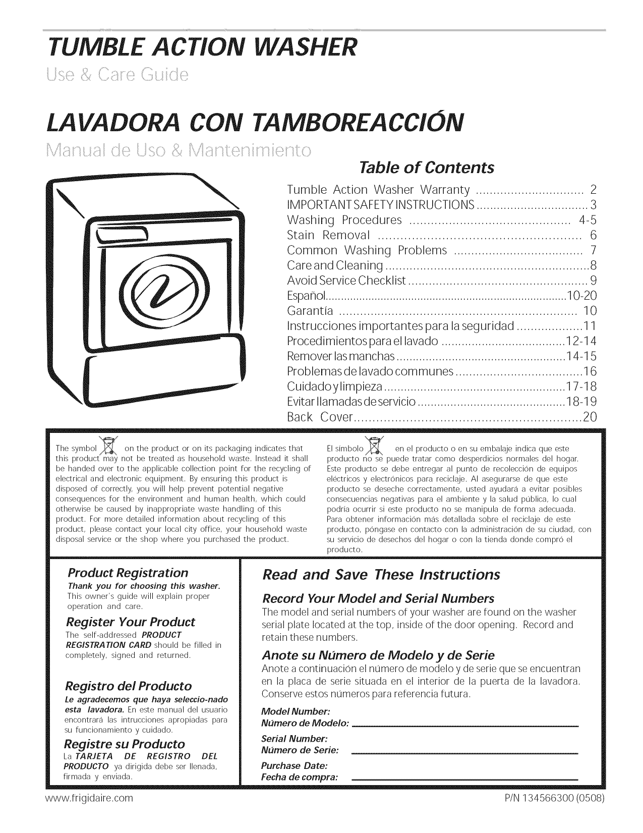 Frigidaire LTF2940ES1 Owner's manual | Manualzz