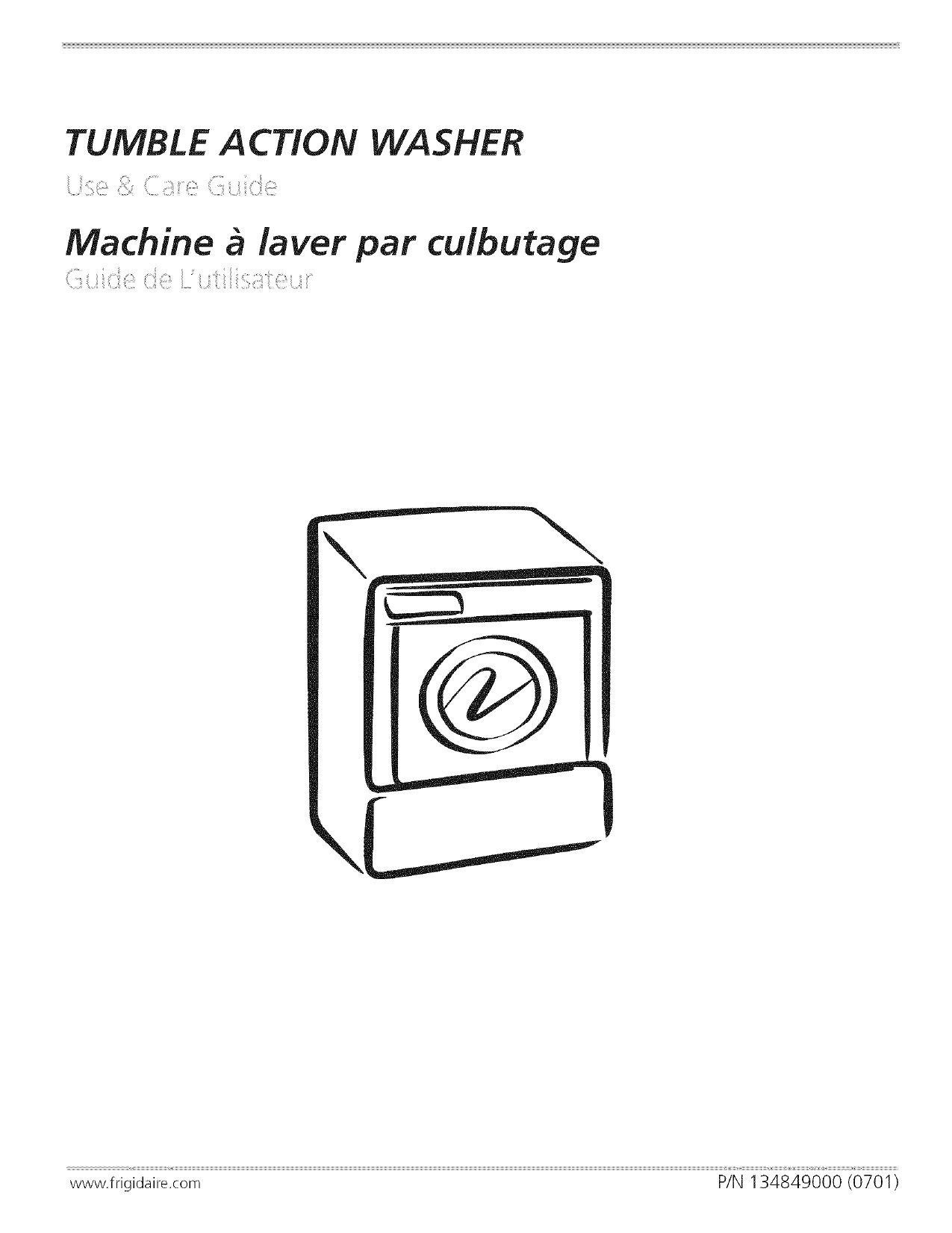 Frigidaire FTF2140FS0 Washer Owner's Manual | Manualzz