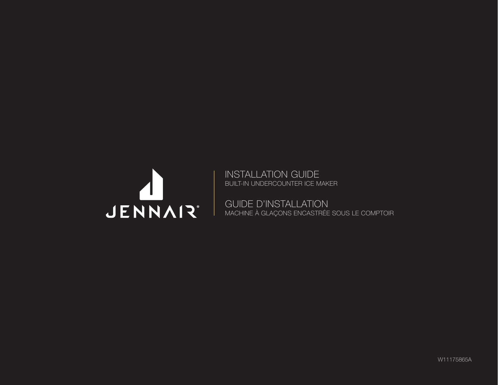 Jenn-Air JUIFX15HX00 Freestanding Icemaker installation Guide | Manualzz