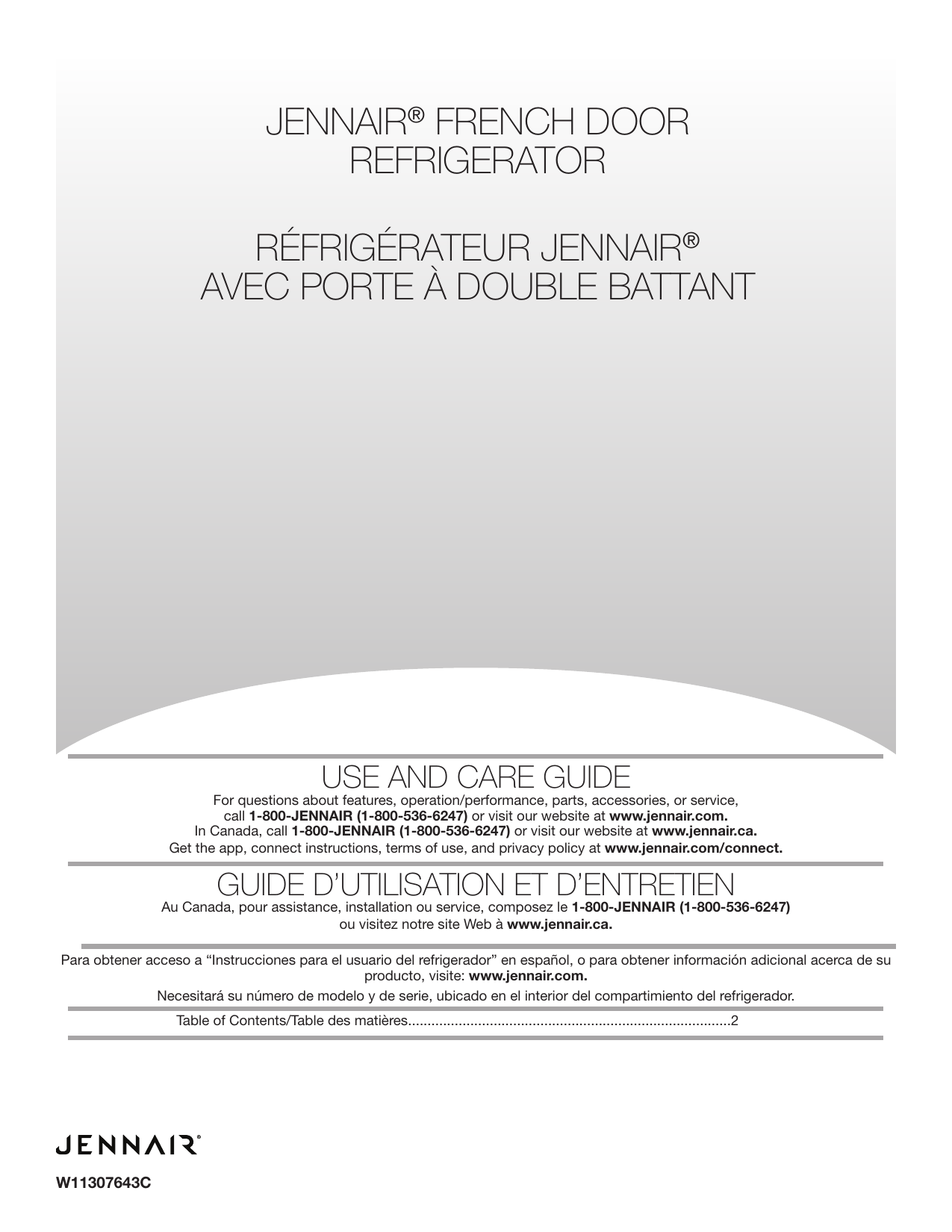 JennAir JFFCC72EHL02 REFRIGERATOR Owner's Manual Manualzz