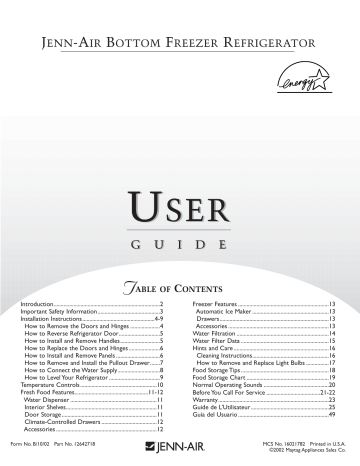 Jenn Air Jcb2059ges Pjcb2059gs1 Owner S Manual Manualzz