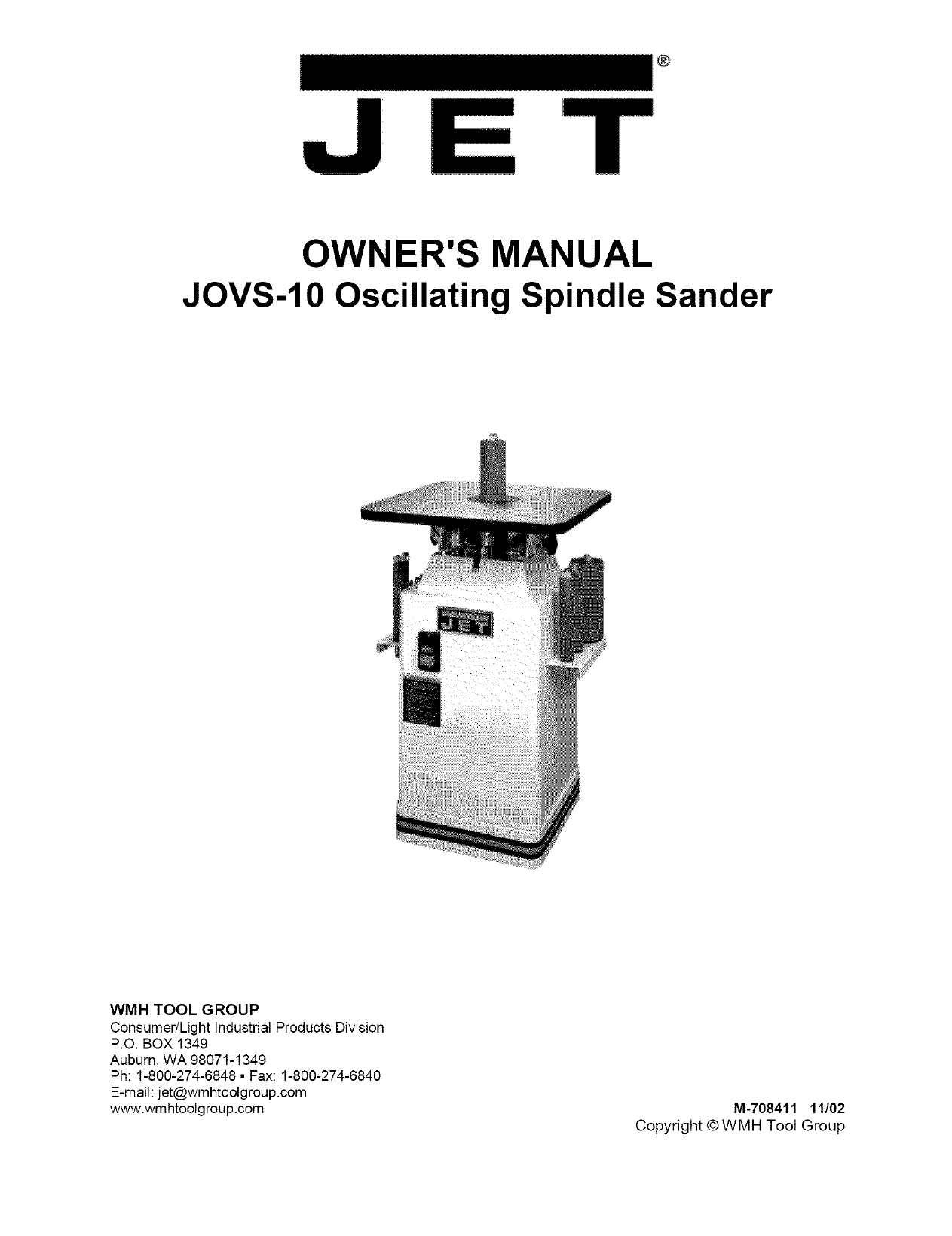 Jet OVS10 Ossillating Spindle Sander 3/8 x 6 spindle 