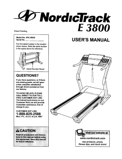 nordictrack commercial 2450 manual