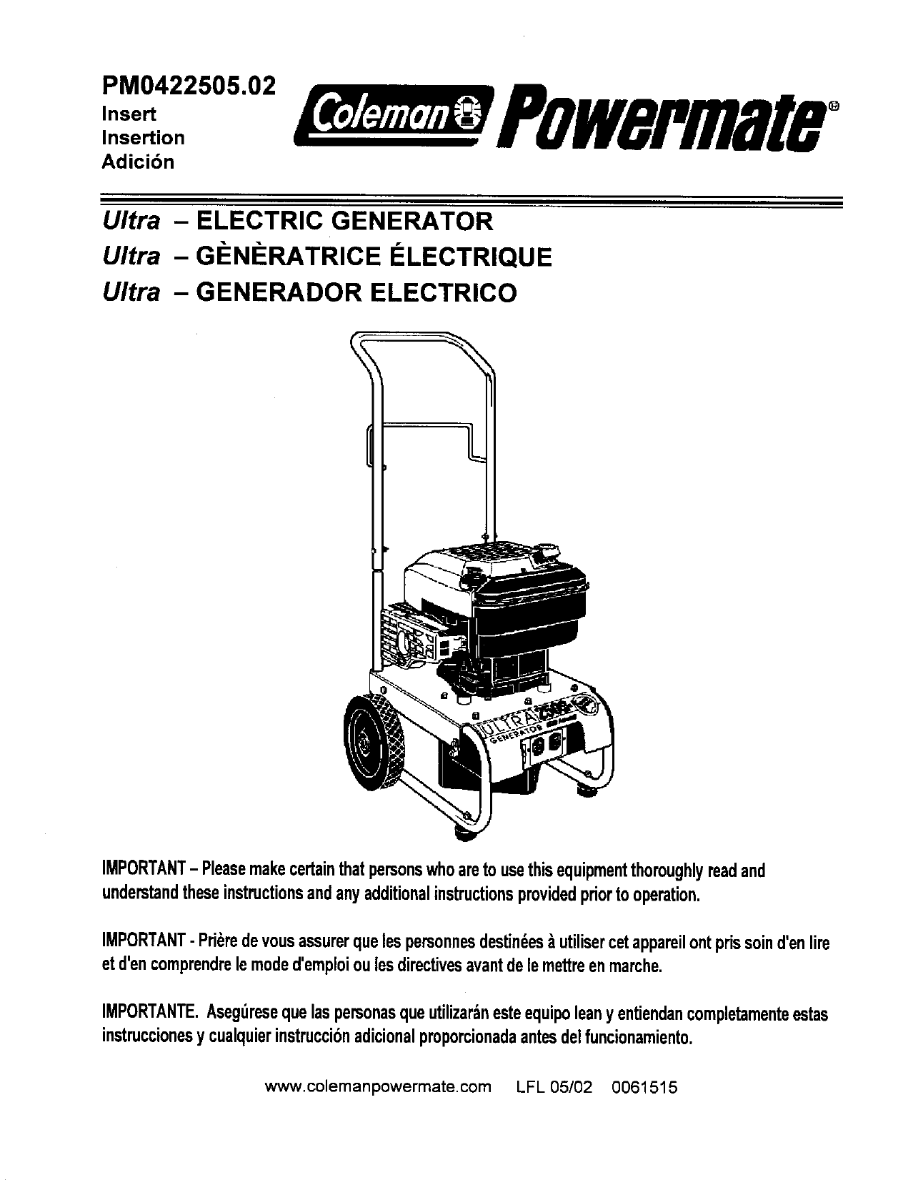 Lot Coleman Powermate Ultra 2500 Watt Generator, 47 OFF