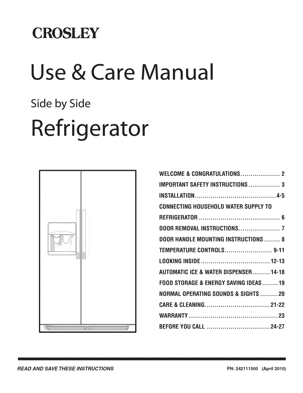 crosley refrigerator ice maker not working