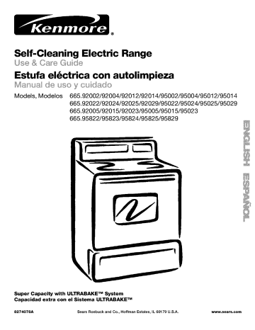 Kenmore 66592024101 Range Owner's Manual | Manualzz