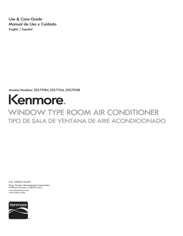 Kenmore 25371124011 Room Air Conditioner Owner's Manual | Manualzz