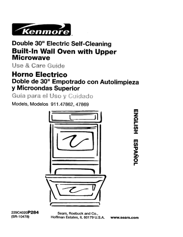 Kenmore 91147869100 Electric Built-In Oven with Microwave Owner's Manual |  Manualzz
