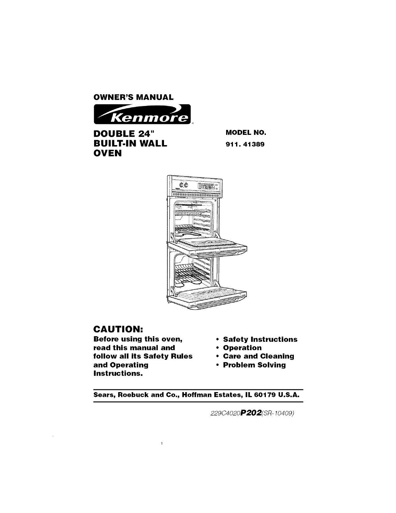 Kenmore 91141389890 Owner's manual | Manualzz