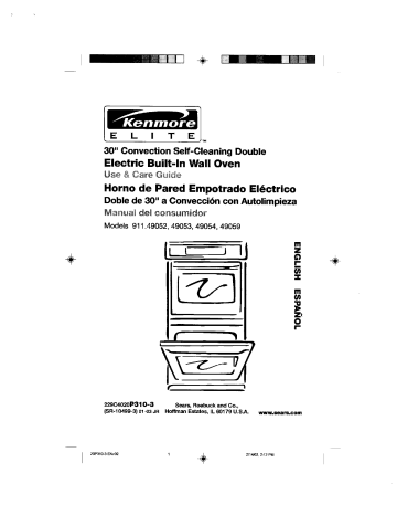 Kenmore Elite Oven Manual