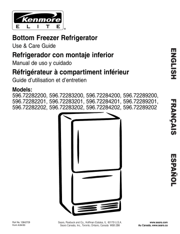 Kenmore Elite 59672283201 59672283202 59672282201 Owner S Manual Manualzz