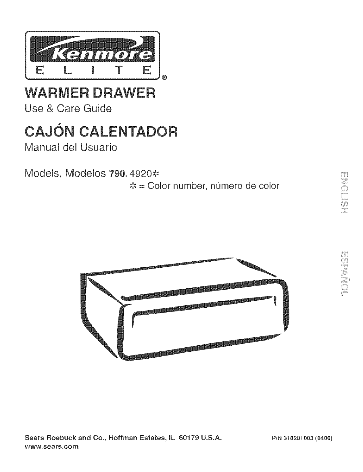 Kenmore Elite 79049209401 Warming Drawer Owner's Manual