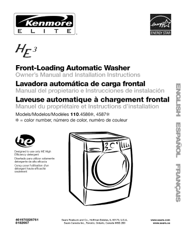 Kenmore Elite 11045872401 Washer Owner S Manual Manualzz