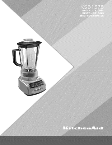 Kitchenaid Ksb1575qg0 5 Speed Blender With 60 Oz Plastic Jar Owner S Manual Manualzz