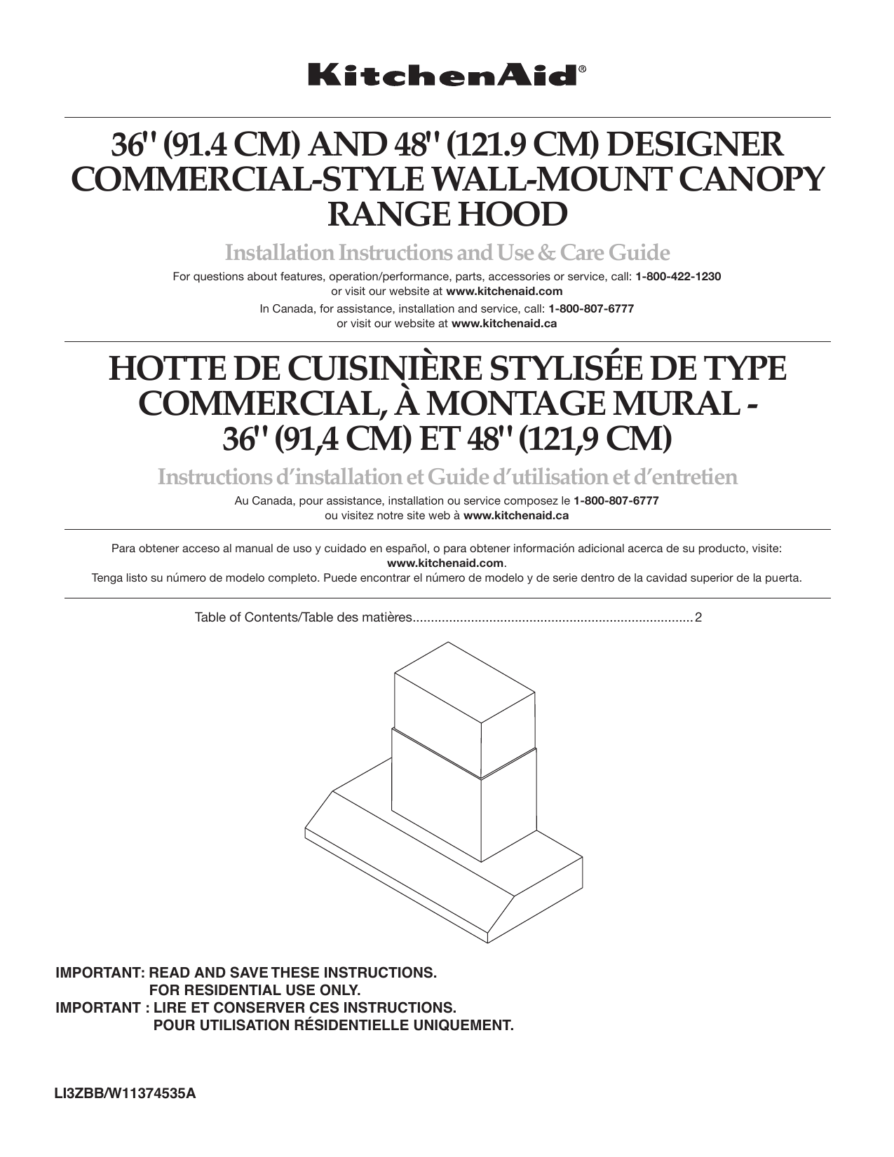 KitchenAid KVWC956JSS0 Range Hood Owner's Manual Manualzz