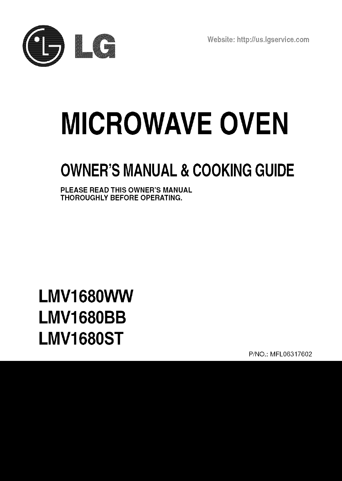 LG LMV1680WW Microwave Owner's Manual | Manualzz