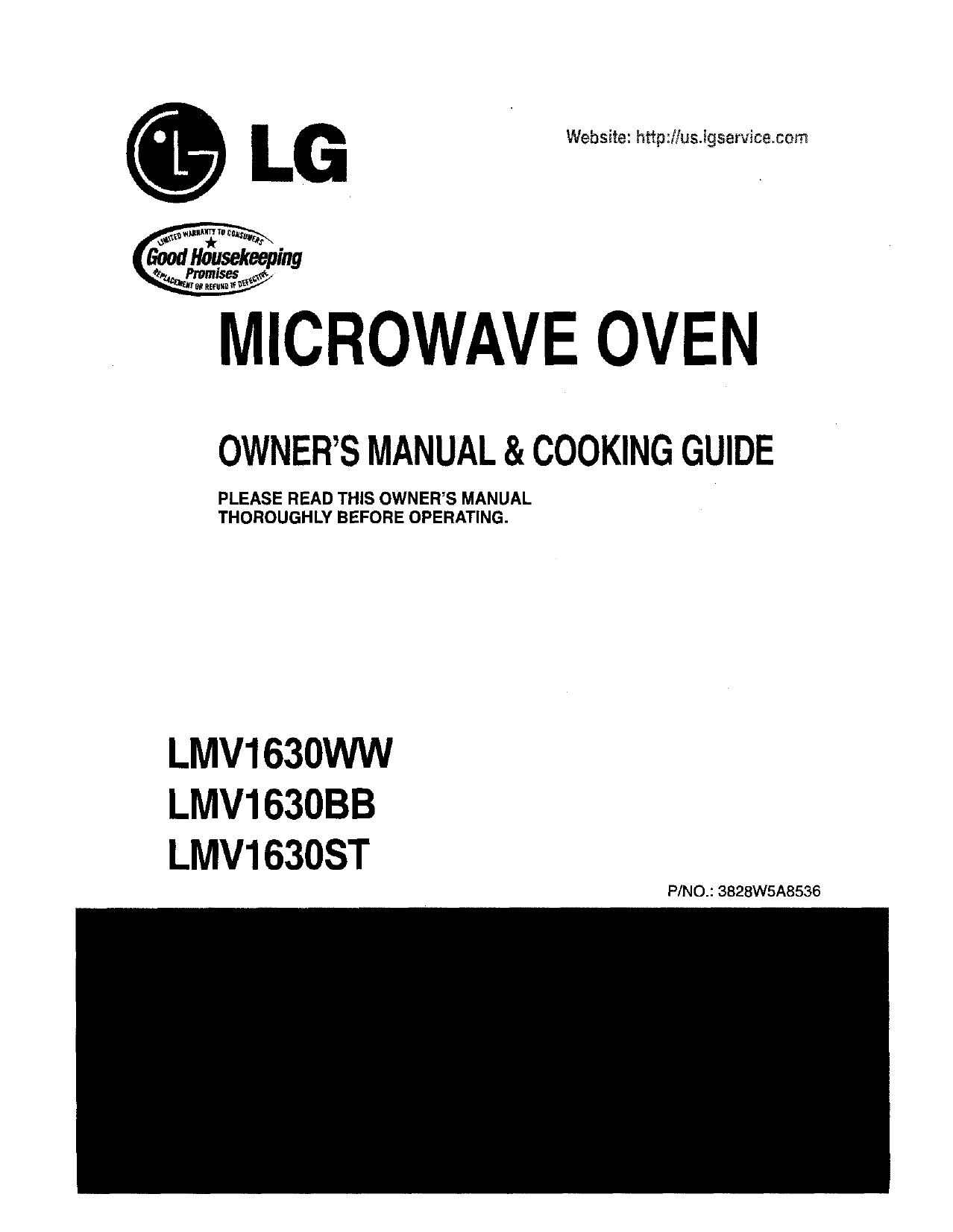 LG LMV1630BB Microwave Owner's Manual Manualzz