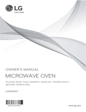 LG LCRT2010ST/00 Domestic Microwave Owner's Manual | Manualzz
