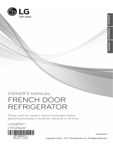 LG LFX25974SW/00 Refrigerator Owner's Manual | Manualzz