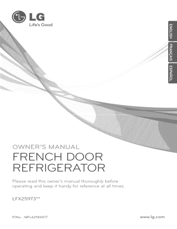 LG LFX25973SW/00 Refrigerator Owner's Manual | Manualzz