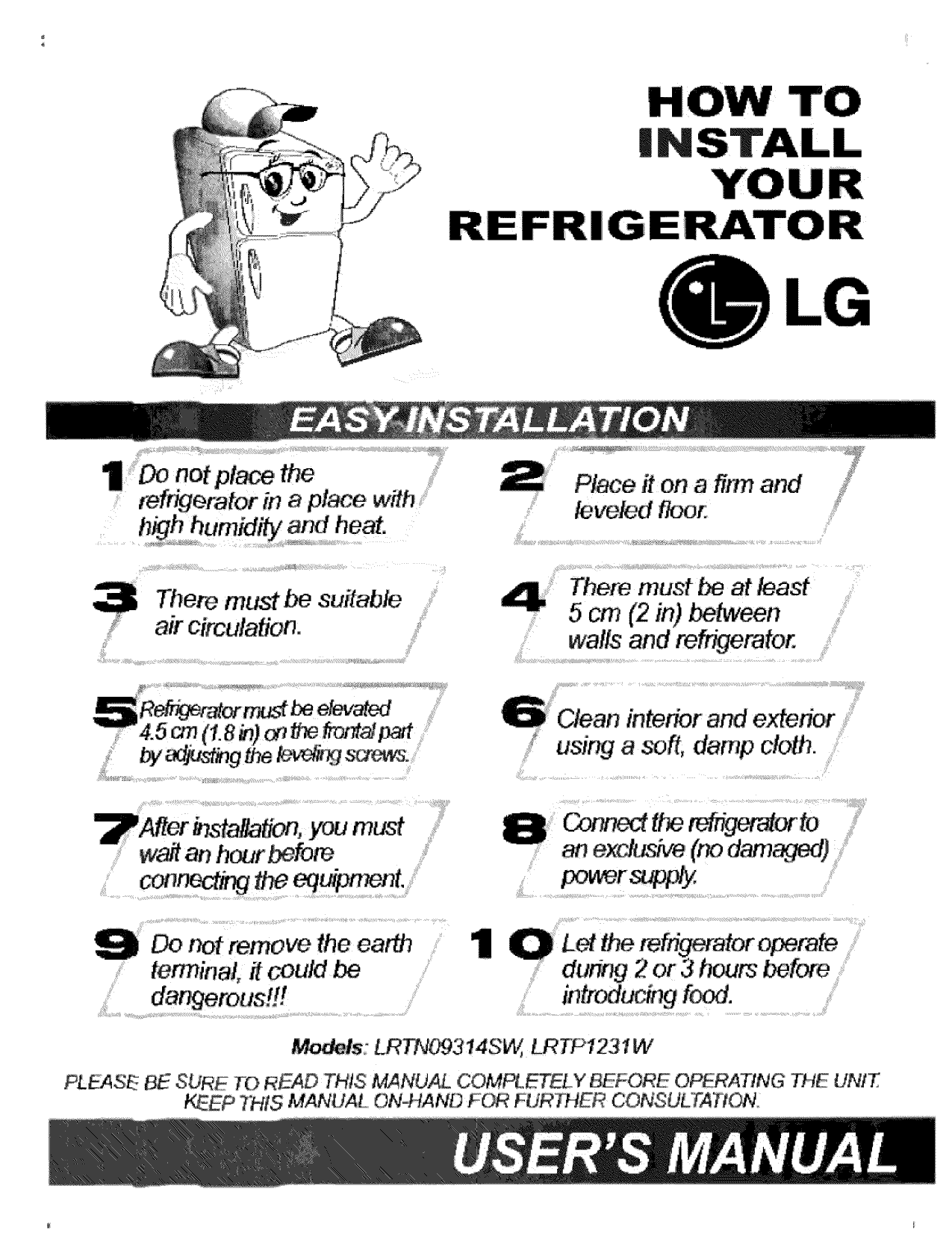 LG LRTN09314SW Refrigerator Owner's Manual | Manualzz