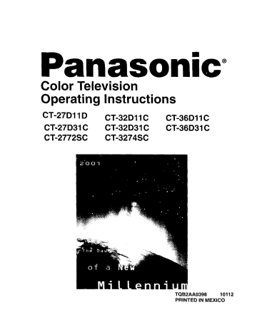 Panasonic CT-32D31CE Color Television Owner's Manual | Manualzz