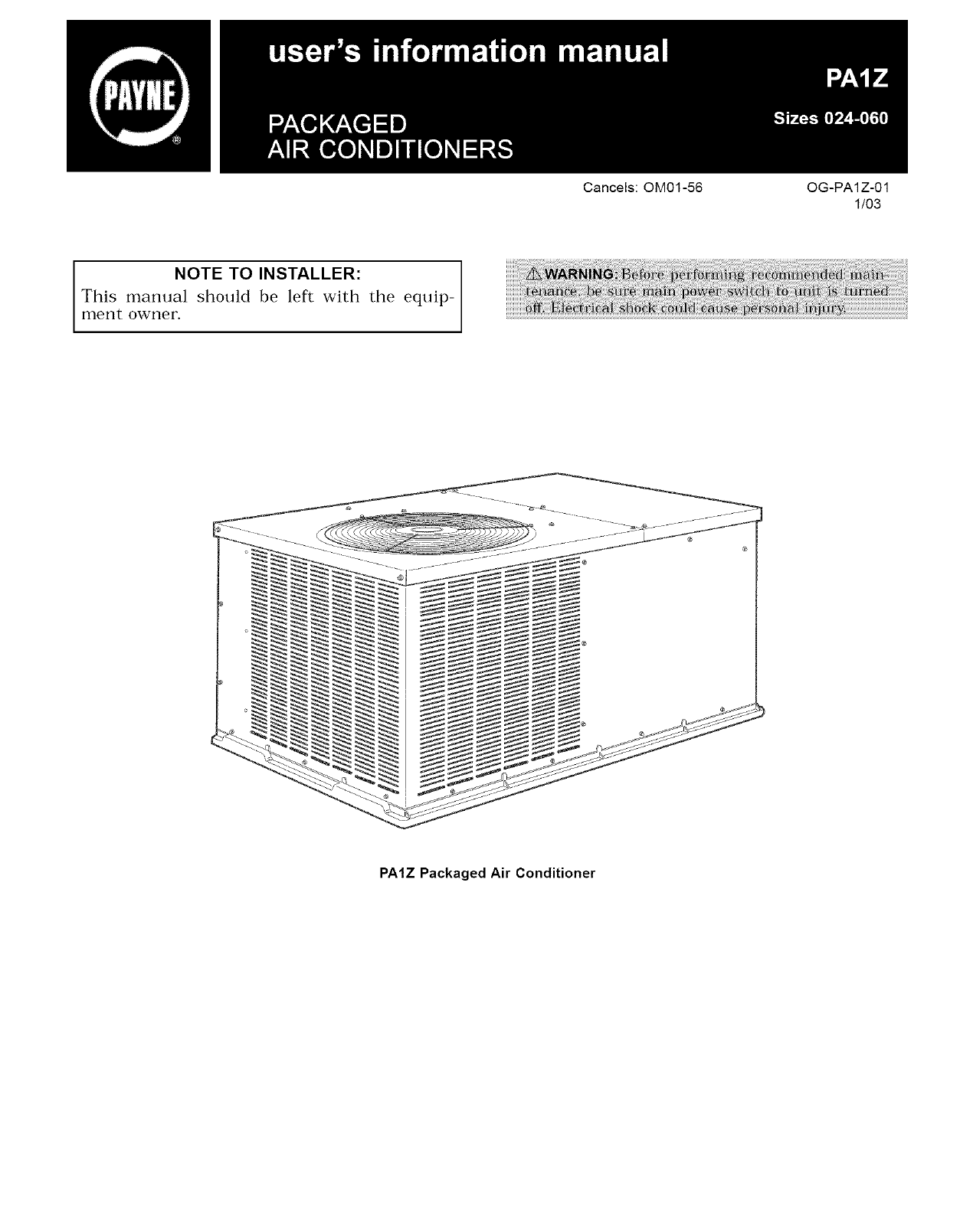 payne air conditioners troubleshooting