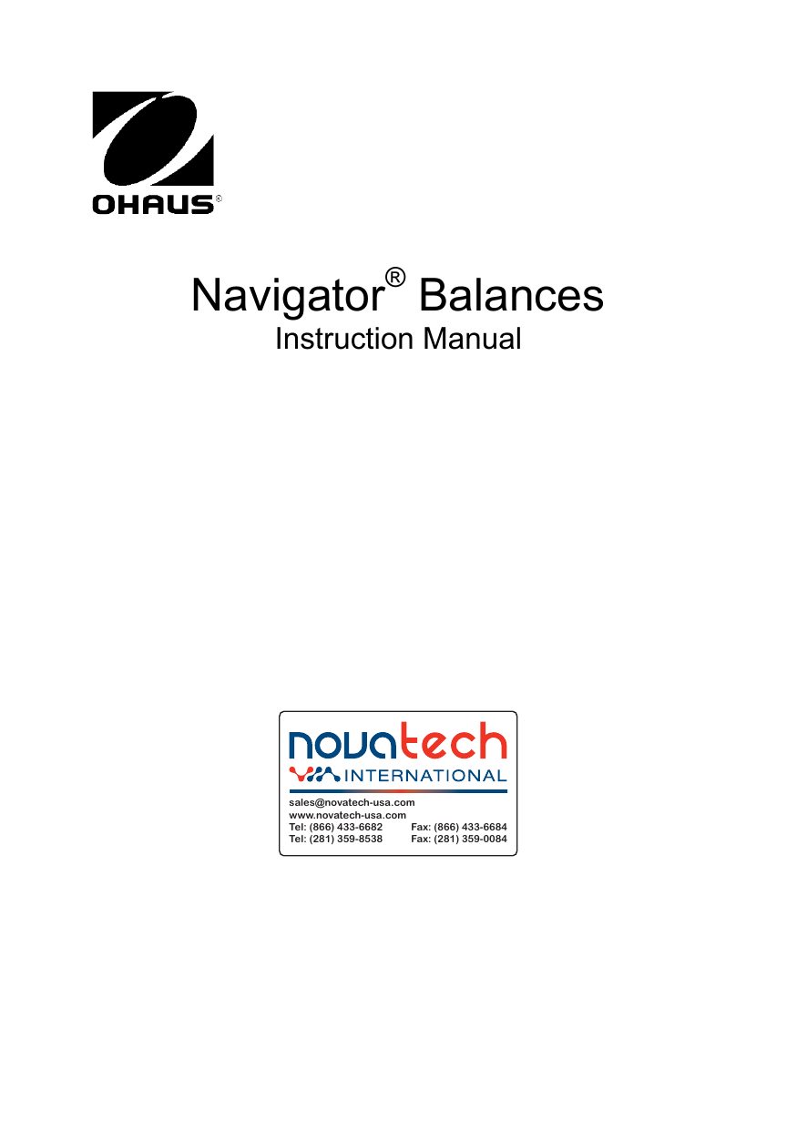 Ohaus Navigator NVT Portable Balance 3200g X 0.2g NTEP Certfied