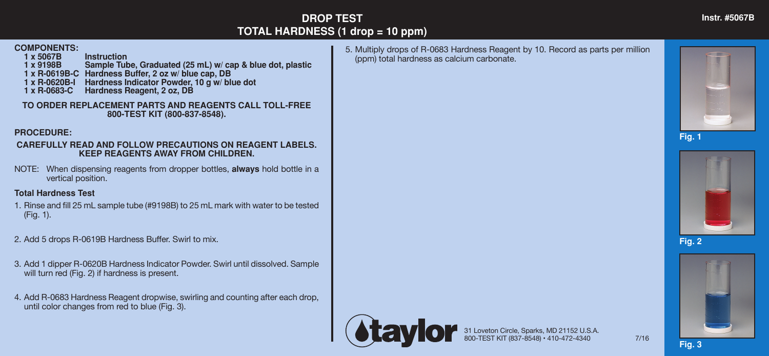 Taylor Technologies K 1645 Owner S Manual Manualzz