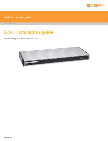 Renishaw Spa3 Installation Guide Manualzz