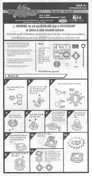 Beyblade Grevolution Draciel Shield A14 Instructions
