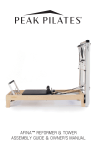 Peak Pilates Afina 4 Reformer Product Manual