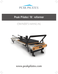 Peak Pilates fit Reformer Owner's Manual