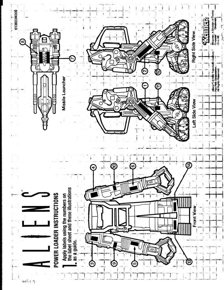 Hasbro Aliens Powerloader Operating Instructions Manualzz