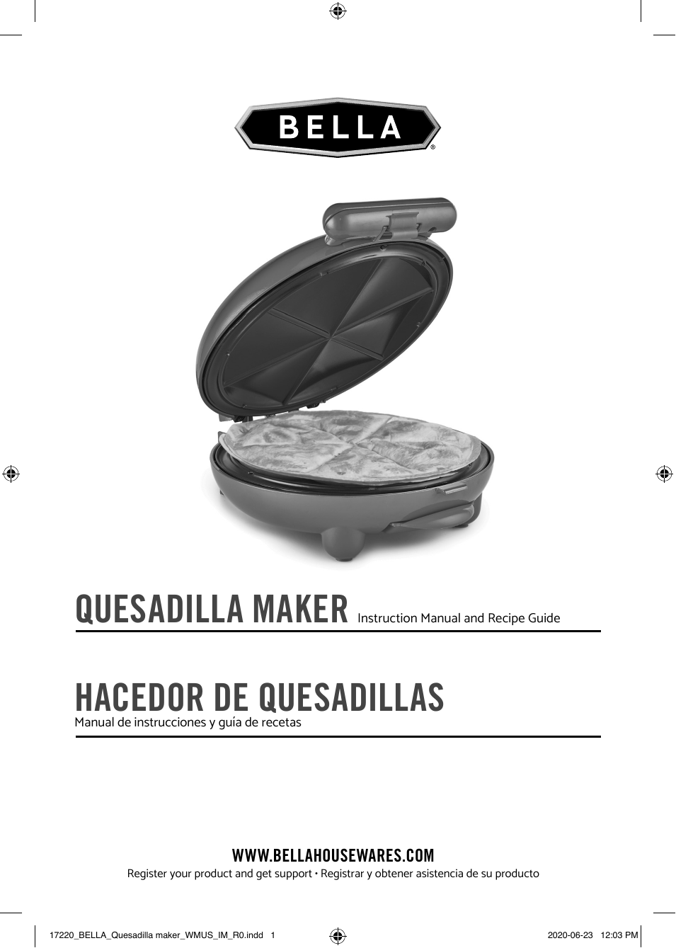 IMUSA GAU-80307 8-Inch Quesadilla Maker 