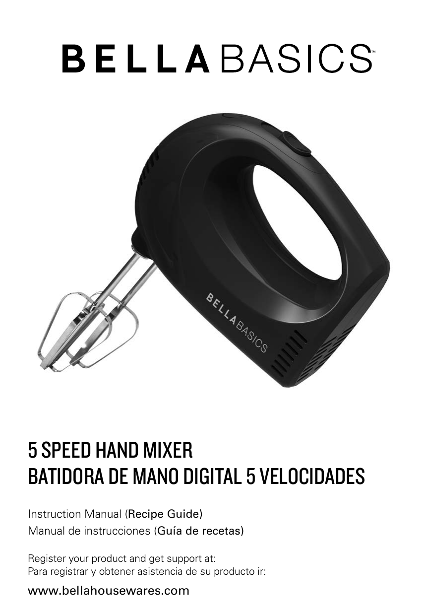 Bella Basics 5 Speed Hand Mixer Owner Manual Manualzz