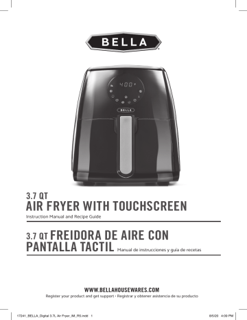 Bella 3.7 shop qt air fryer