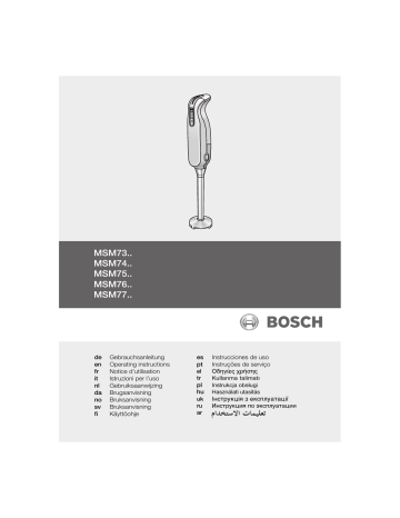 Bosch MSM 7400 Návod na obsluhu | Manualzz