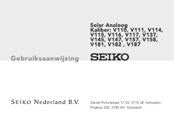 Seiko V111 - Instructions, Owner's 