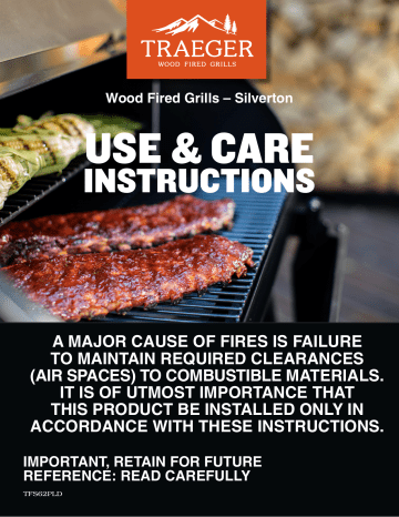 Traeger Silverton Owner's manual | Manualzz