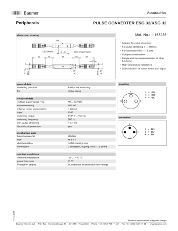 Baumer ZCONV-ALL.IMPM8 Peripheral Data sheet | Manualzz