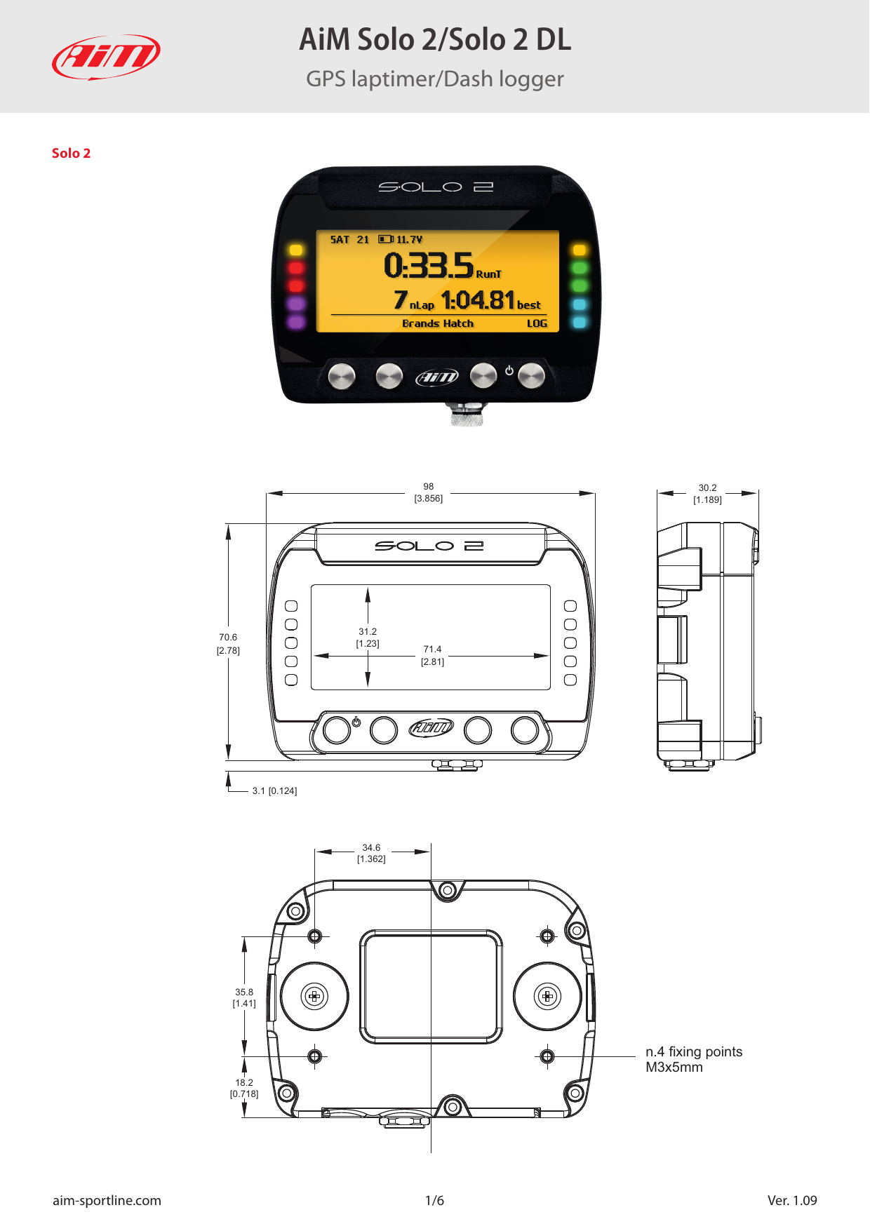 Aim SOLO 2/SOLO2 DL User manual | Manualzz